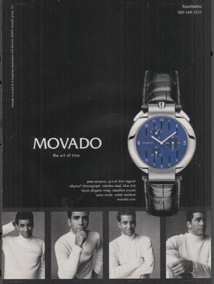 Pete Sampras one of greatest tennis players  promoting Movado