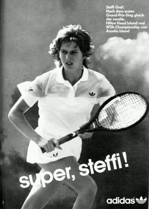 Young Steffi appears for Adidas